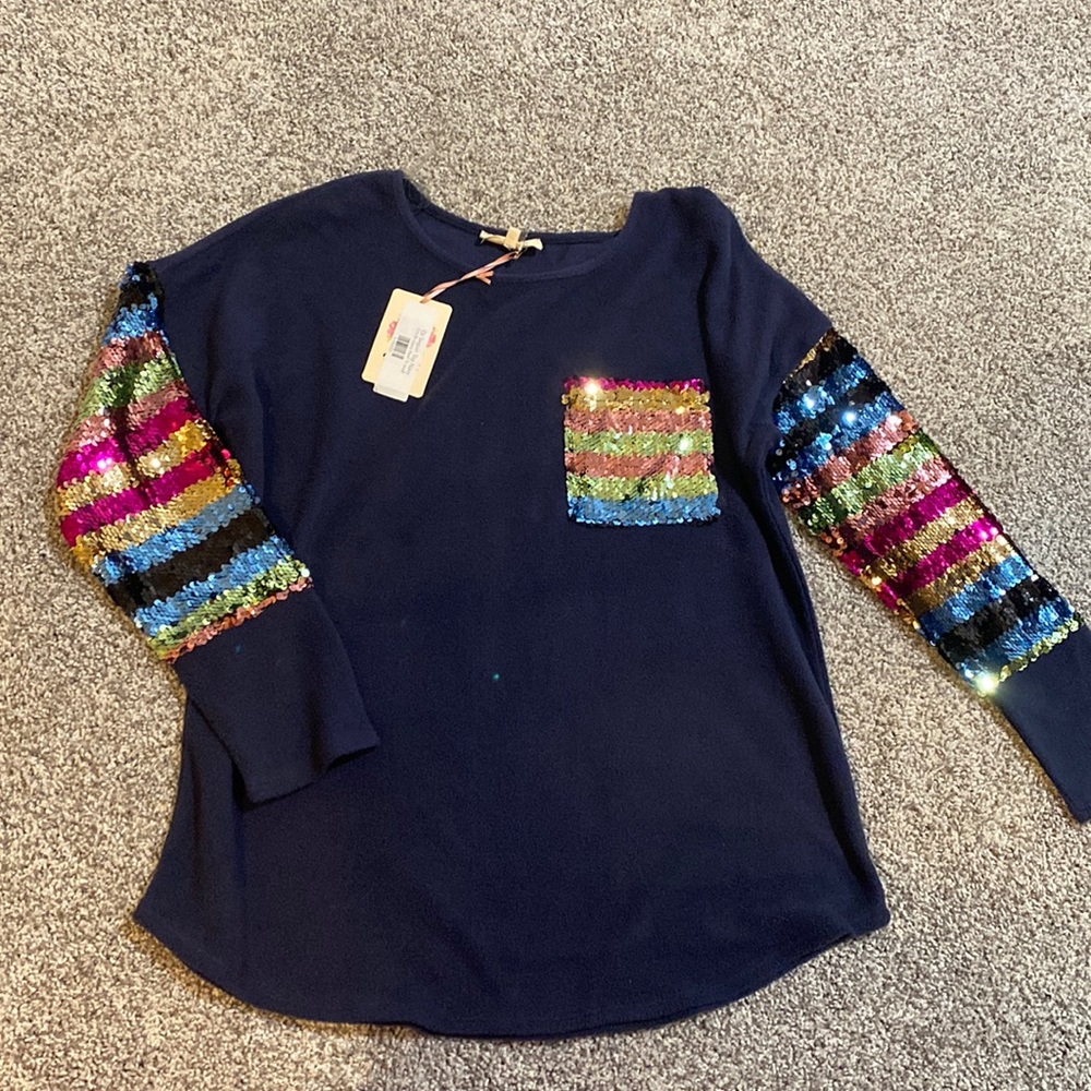 Sequin boutique top NWT